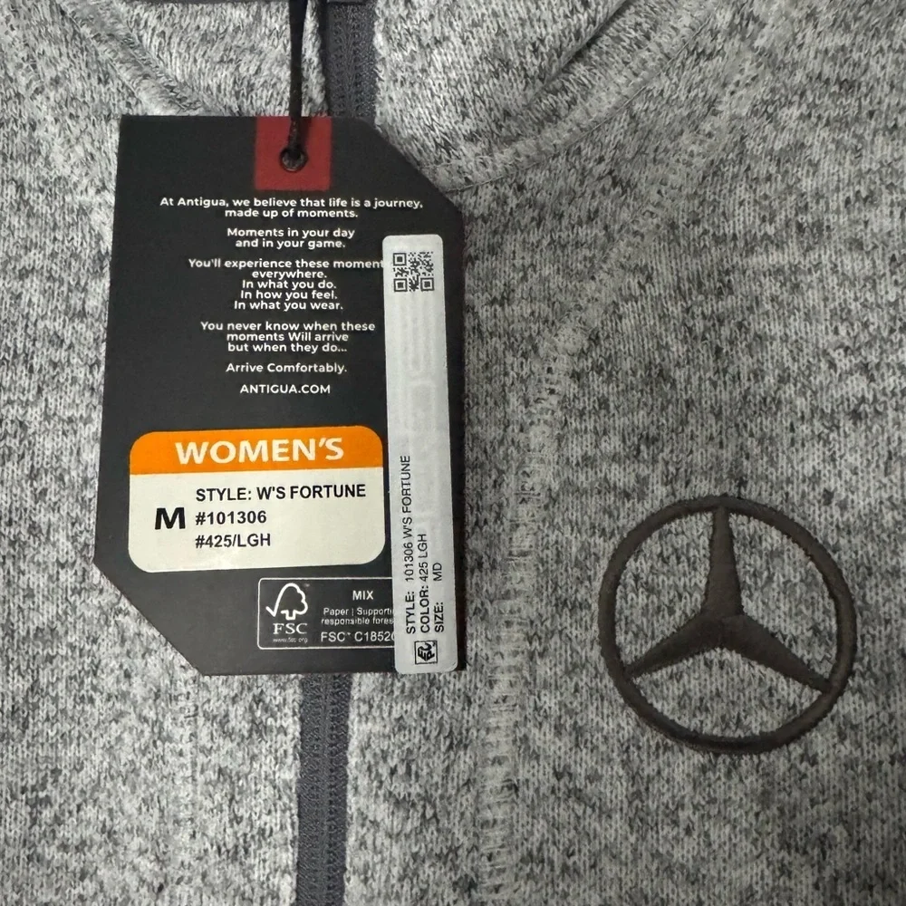 Antigua Heather Gray Women's Pullover